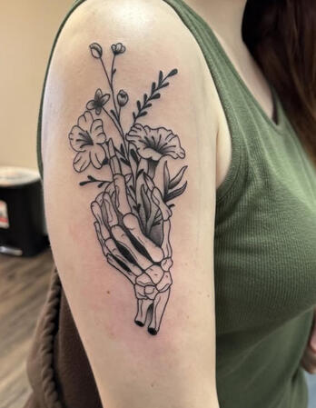 Floral Tattoo by Desiree in Appleton, Wisconsin