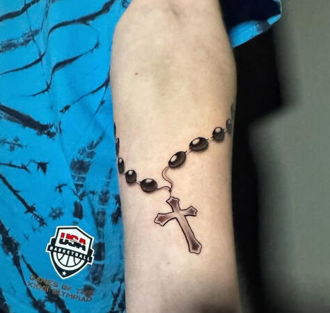 Religious tattoo by Desiree in Appleton, Wisconsin
